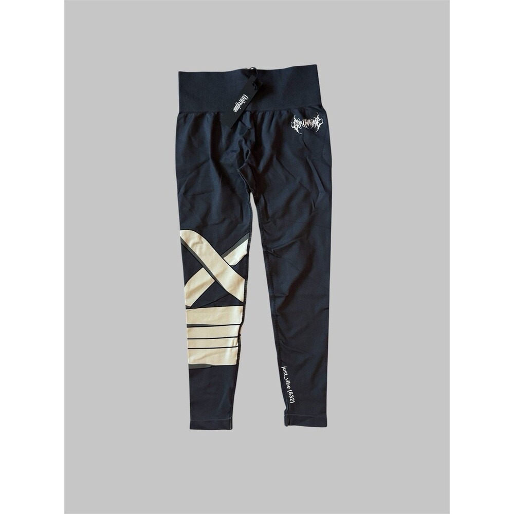 Civil Regime Charcoal Bandadge Kelly Seamless Scrunch Leggings Women’s Large NWT